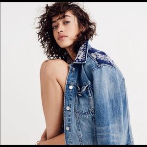 Madewell x B sides bandana denim jacket